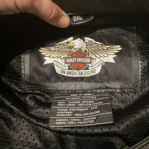 Harley-Davidson Men’s Leather Riding Jacket - Picture 3 of 3